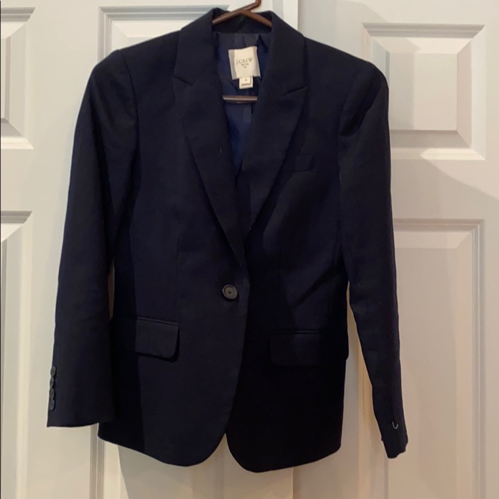 Size 0 women’s blue 100% cotton suit J. Crew